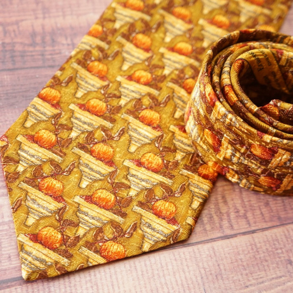Ermenegilldo Zegna Autumn Pumpkin Tie (orange) - Picture 2 of 2